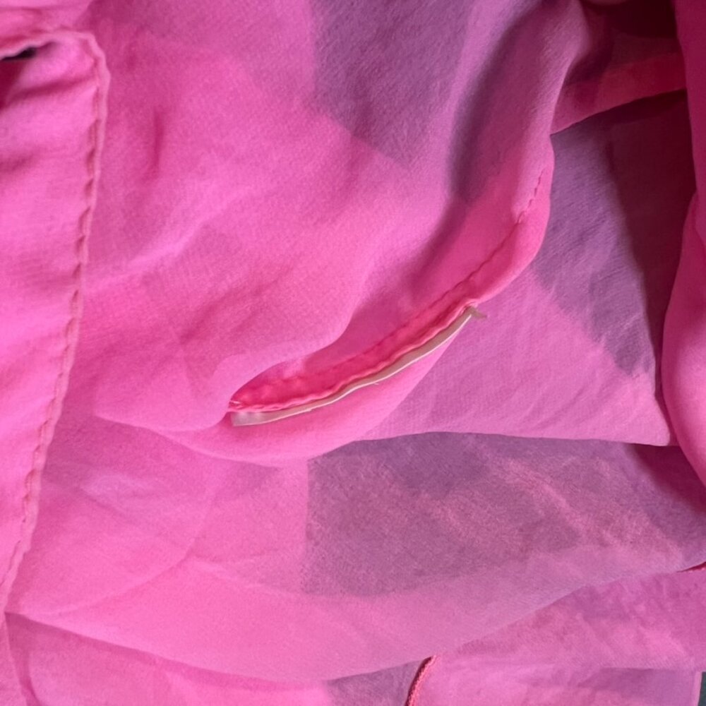 Marc Cain Sport Super Pink XL Button Down Blouse drawstring - Picture 3 of 6